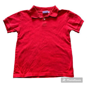 Little English Boys Size 8 Red Polo Shirt 100% Cotton Casual Comfort
